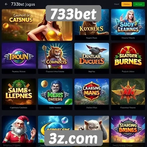 Jogos disponíveis na plataforma 733bet
